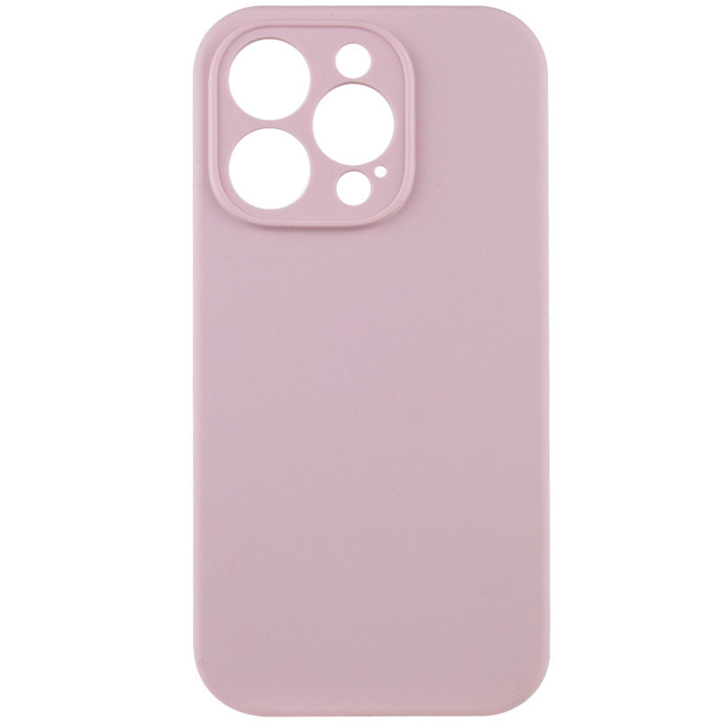 Чехол Silicone Case Full Camera Protective (AA) NO LOGO для Apple iPhone 14 Pro Max (6.7") (Розовый / Chalk Pink)