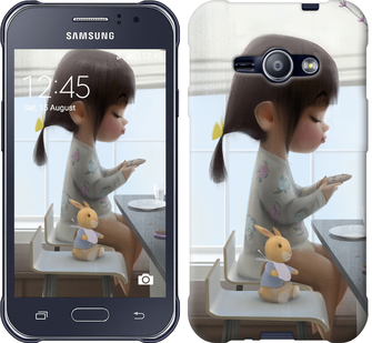 

Чехол Милая девочка с зайчиком для Samsung Galaxy J1 Ace J110H 636458