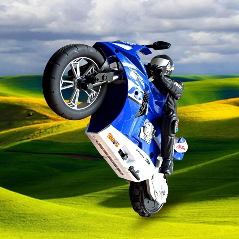 Замовити Мотоцикл на радіокеруванні Motorcycle Stunt Drift six-axis Gyroscope (Blue) на vchehle.ua