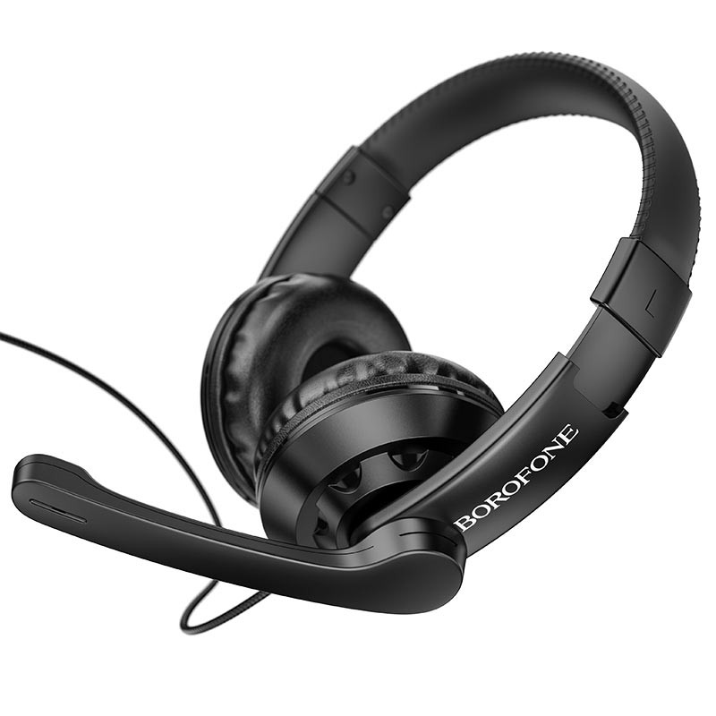Фото Накладные наушники BOROFONE BO102 (3.5mm/1.2m) (Черный) на vchehle.ua