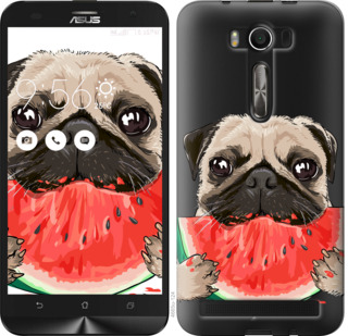 

Чехол Мопс и арбуз для Asus ZenFone 2 Laser 2 ZE550KL 843940