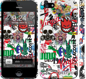 

Чохол Many different logos для iPhone 5 278879