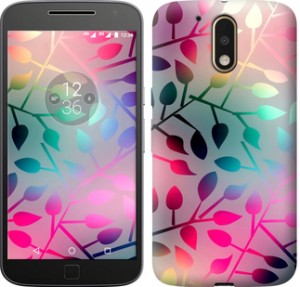 Чехол Листья для Motorola Moto G4 / G4 Plus