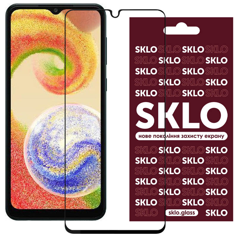 Защитное стекло SKLO 3D (full glue) для Samsung Galaxy A04 / A04s / A04e