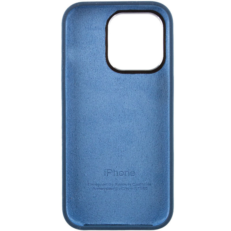 Чохол Silicone Case Metal Buttons (AA) на Apple iPhone 13 Pro (6.1") (Синій / Navy blue) в магазині vchehle.ua