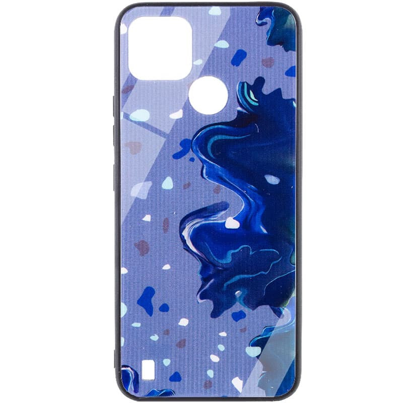 

TPU+Glass чохол Diversity на Realme C21Y (Stains blue) 1223095