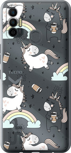 

Чехол Единорог и кофе для Tecno Spark 7 KF6n 1607330