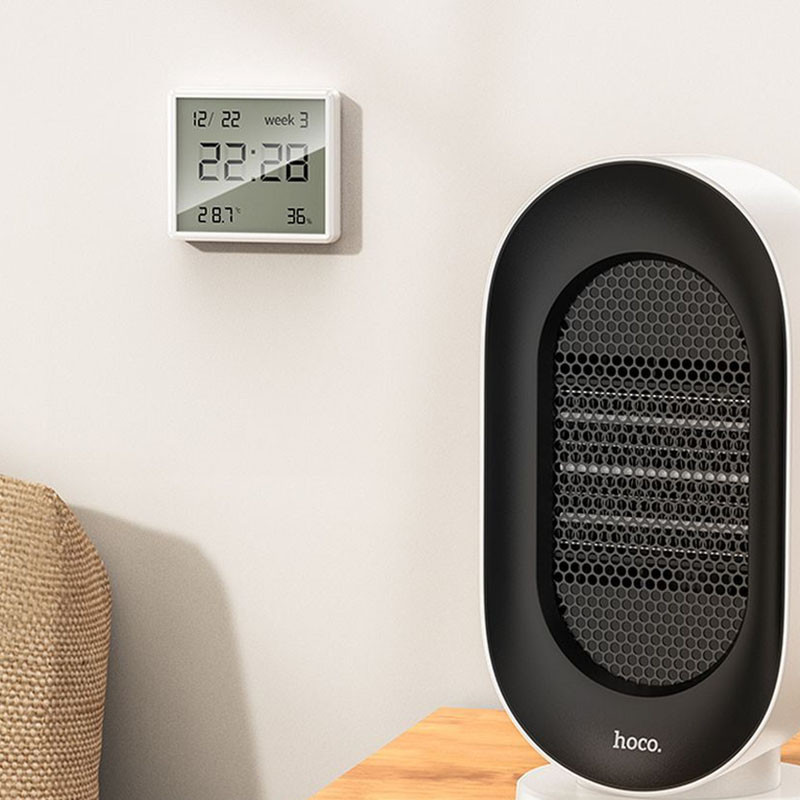 Купить Электронный термогигрометр + часы Hoco HX41 5in1 Indoor (White) на vchehle.ua