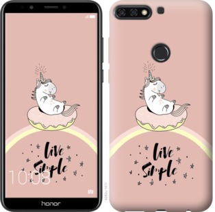 

Чехол Единорожка в пончике для Huawei Honor 7C 719528