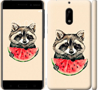 

Чохол Єнотик з кавуном на Nokia 6 800097