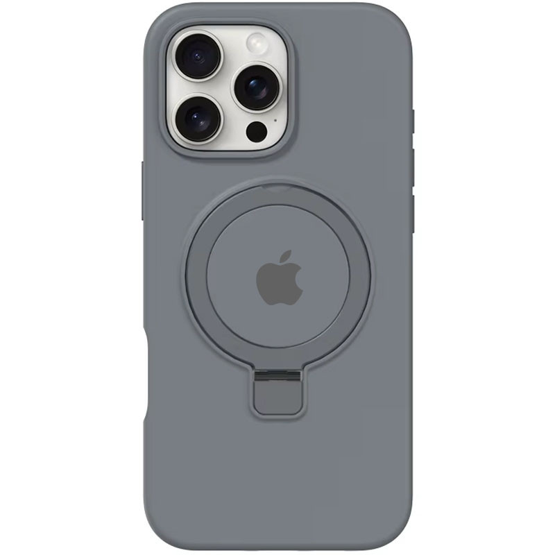 Чохол Silicone Case Full Protective with Ring на Apple iPhone 16 Pro Max (6.9") (Grey)