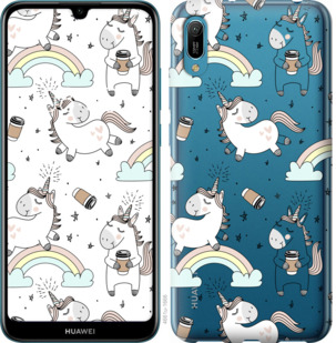 

Чехол Единорог и кофе для Huawei Y6 2019 841097