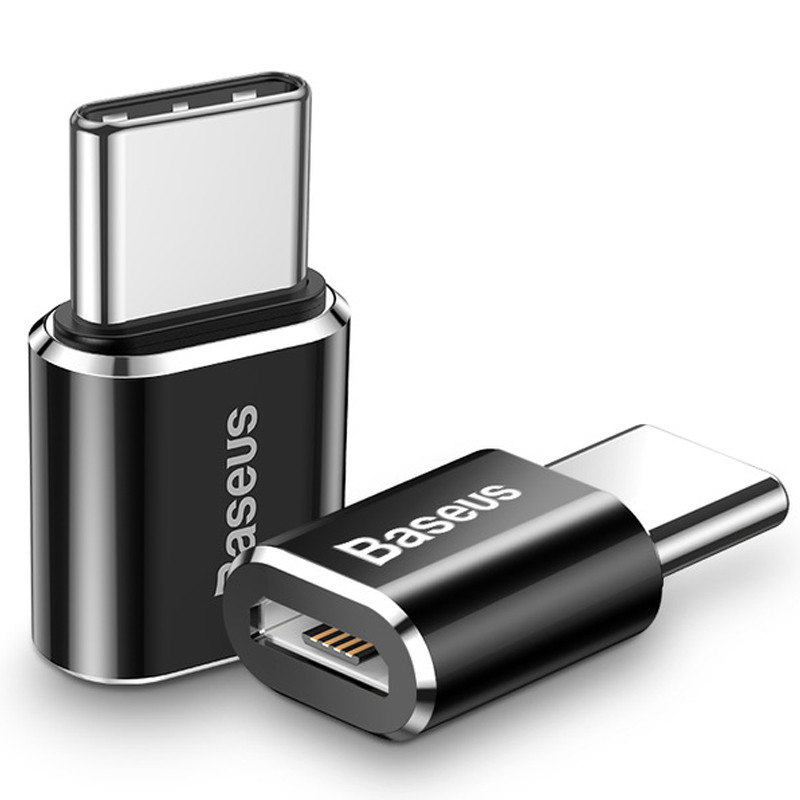 

Перехідник Baseus microUSB to Type-C (CAMOTG) (Чорний) 534892