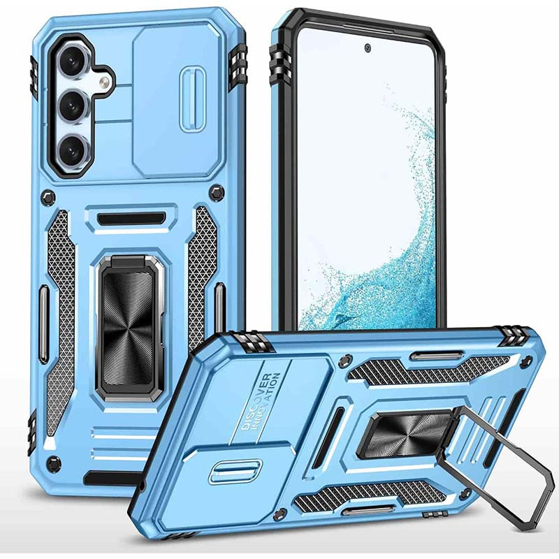 Удароміцний чохол Camshield Army Ring на Samsung Galaxy A36 5G / A56 5G (Блакитний / Light Blue)