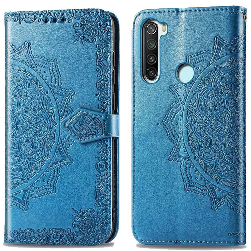 Купить Кожаный чехол-книжка Art Case с визитницей для Xiaomi Redmi Note 8T (Синий) на vchehle.ua