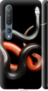 

Чехол Красно-черная змея на черном фоне для Xiaomi Mi 10 938645