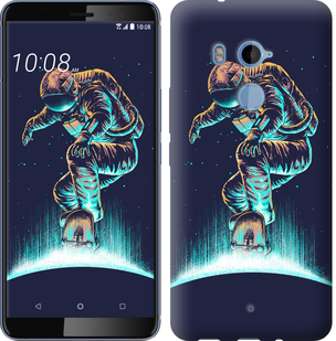 

Чехол Космонавт на скейтборде для HTC U11 Plus 651725