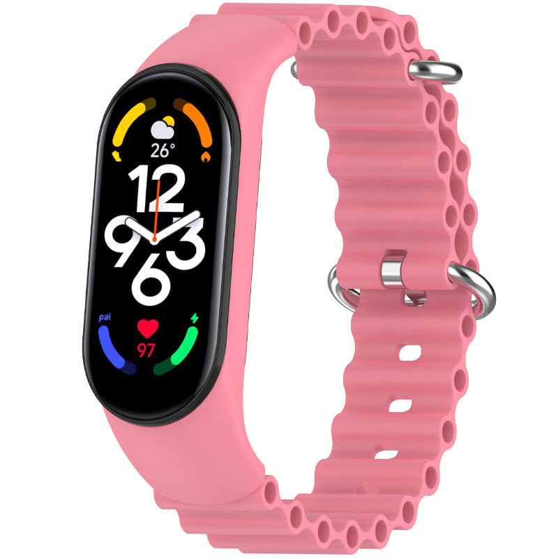Ремінець Ocean Band для Xiaomi Mi Band 9/8 (Рожевий / Pink)