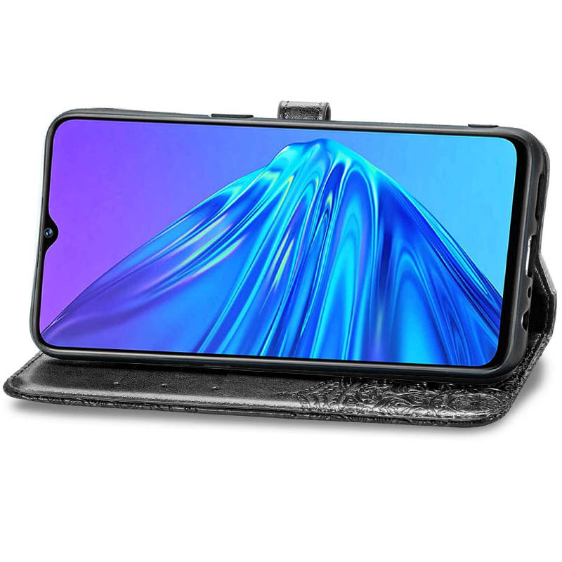 Заказать Кожаный чехол-книжка Art Case с визитницей для Realme 5 / 6i (Черный) на vchehle.ua