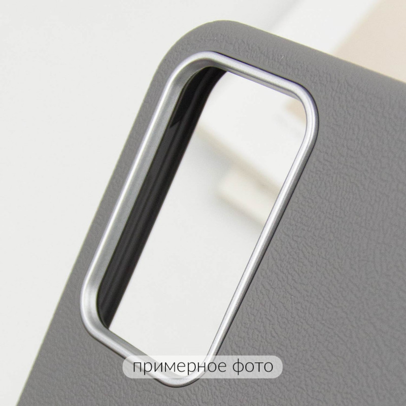 Заказать Кожаный чехол Leather Case Metal Buttons для Xiaomi Redmi 13C / Poco C65 (Titanium Gray) на vchehle.ua