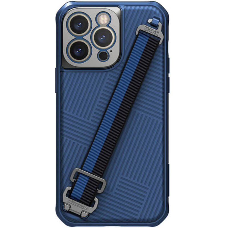 Карбонова накладка Nillkin Strap Magnetic Case для Apple iPhone 14 Pro Max (6.7") (Blue)