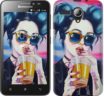 

Чохол Арт-дівчина в окулярах на Lenovo A606 247015