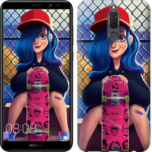 

Чехол Прикольная девочка со скейтбордом для Huawei Mate 10 Lite 618421