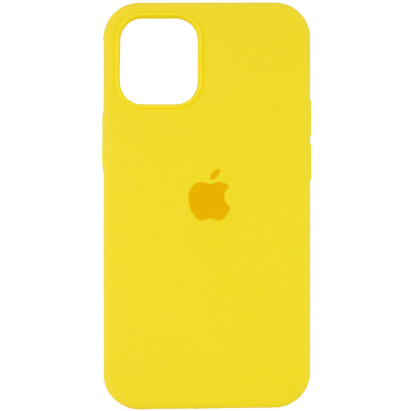Чехол Silicone Case Full Protective (AA) для Apple iPhone 14 Pro Max (6.7") (Желтый / Neon Yellow)