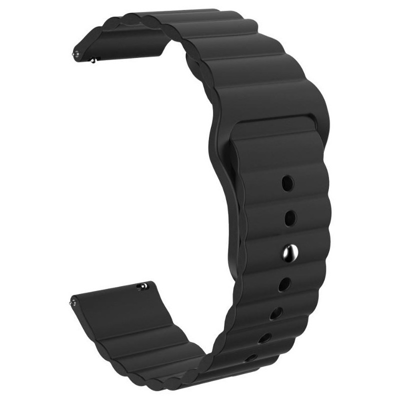 

Ремінець Silicone Wave для Xiaomi Amazfit/Samsung 22 mm (Чорний / Black) 1414450