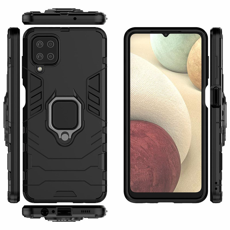 Фото Ударостійкий чохол Transformer Ring for Magnet на Samsung Galaxy A22 4G / M32 (Чорний / Soul Black) в маназині vchehle.ua