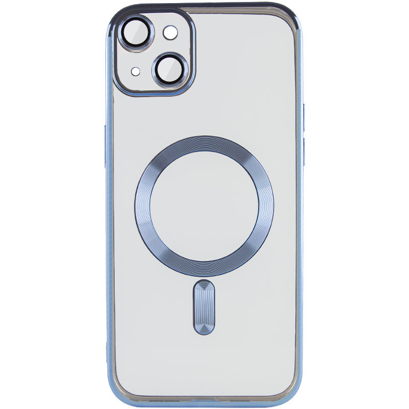 Фото TPU чохол Fibra Chrome with Magnetic safe на Apple iPhone 15 (6.1") (Sierra Blue) на vchehle.ua