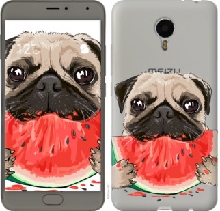 

Чохол Мопс і кавун на Meizu Metal 843702