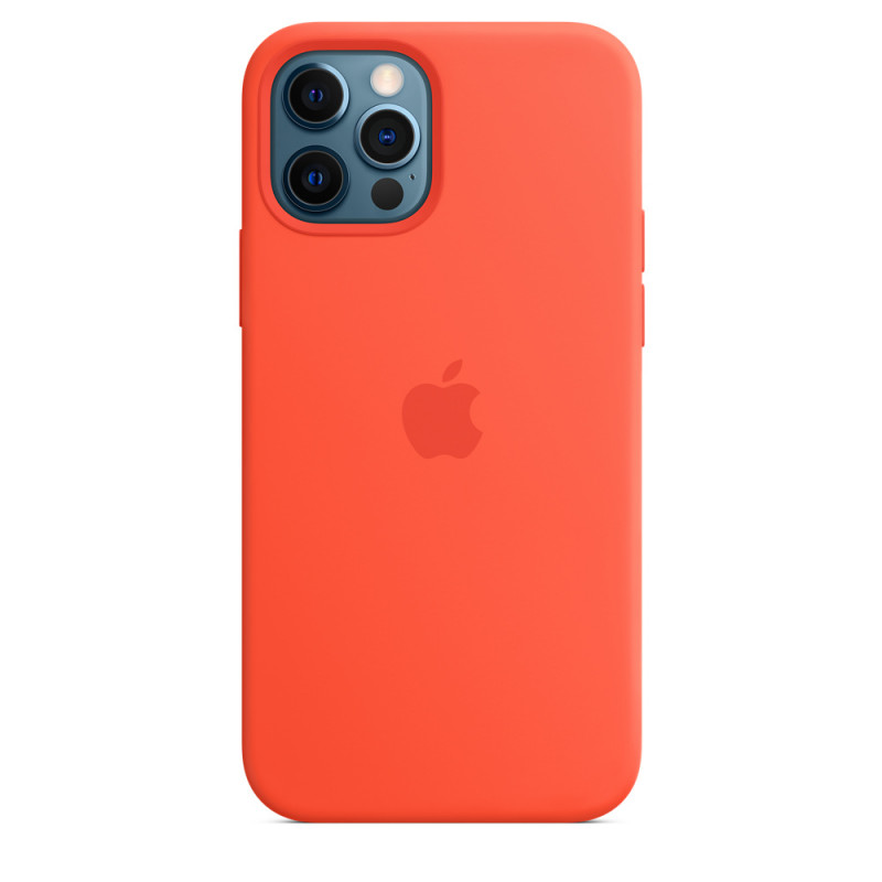 Чехол Silicone Case Full Protective (AA) для Apple iPhone 14 Pro (6.1") (Оранжевый / Electric Orange)