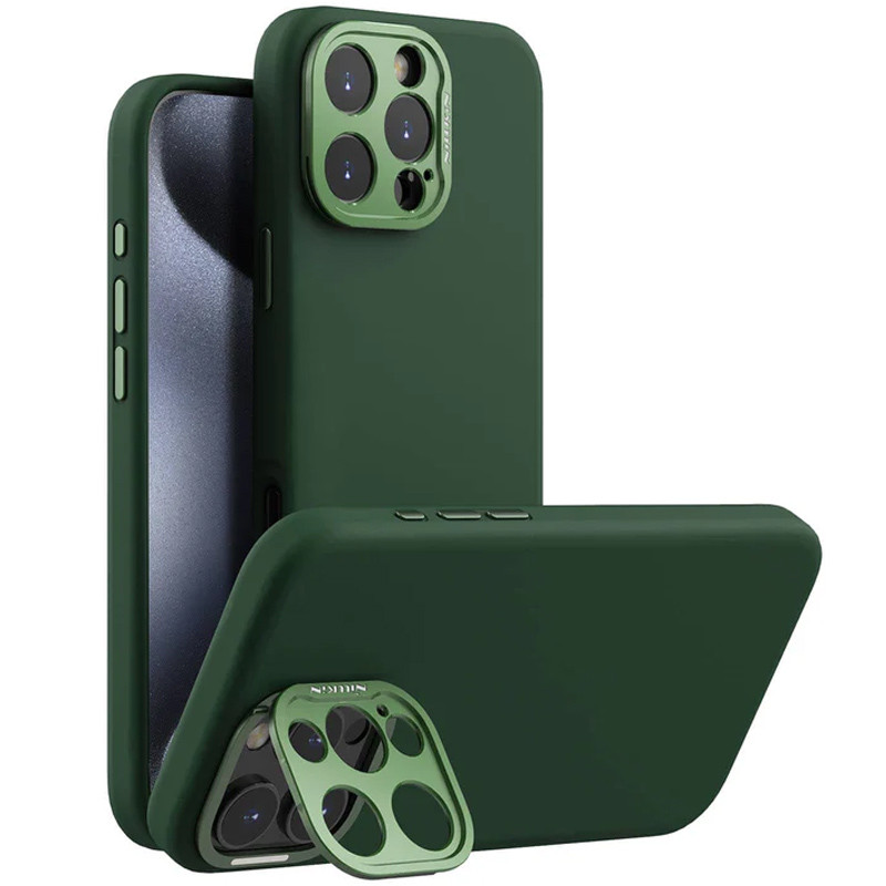 Фото Чехол Silicone Nillkin LensWing Prop Magnetic для Apple iPhone 16 Pro (6.3") (Зеленый / Green) на vchehle.ua
