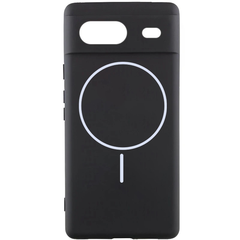 Чехол Silicone Cover Lakshmi Full Camera (AA) with MagFit для Google Pixel 7 (Черный / Black)