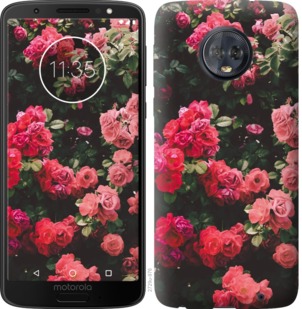 

Чехол Куст с розами для Motorola Moto G6 Plus 763507