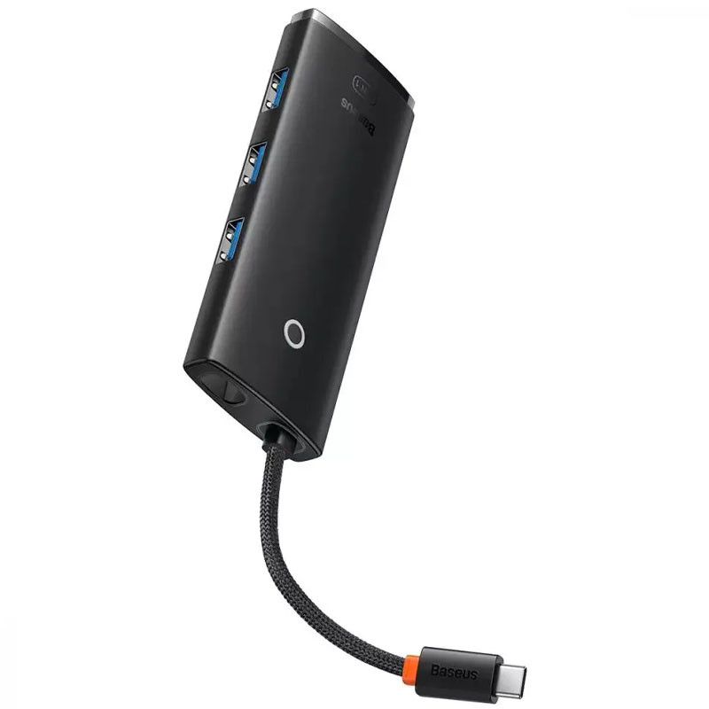 Фото Переходник HUB Baseus Lite Series 5in1 (Type-C to HDMI + 3xUSB 3.0 + PD) (WKQX04) (Черный) на vchehle.ua