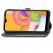 Кожаный чехол-книжка Art Case с визитницей для Samsung Galaxy A01 (Черный) в магазине vchehle.ua