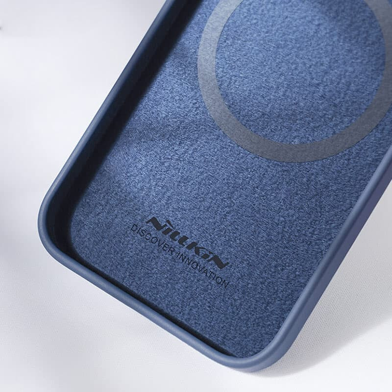 Заказать Силиконовая накладка Nillkin Camshield Silky Magnetic для Apple iPhone 14 Plus (6.7") (Синий) на vchehle.ua