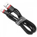 Дата кабель Baseus Cafule Lightning Cable 2.4A (1m) (CALKLF-B) (Красный / Черный) в магазине vchehle.ua