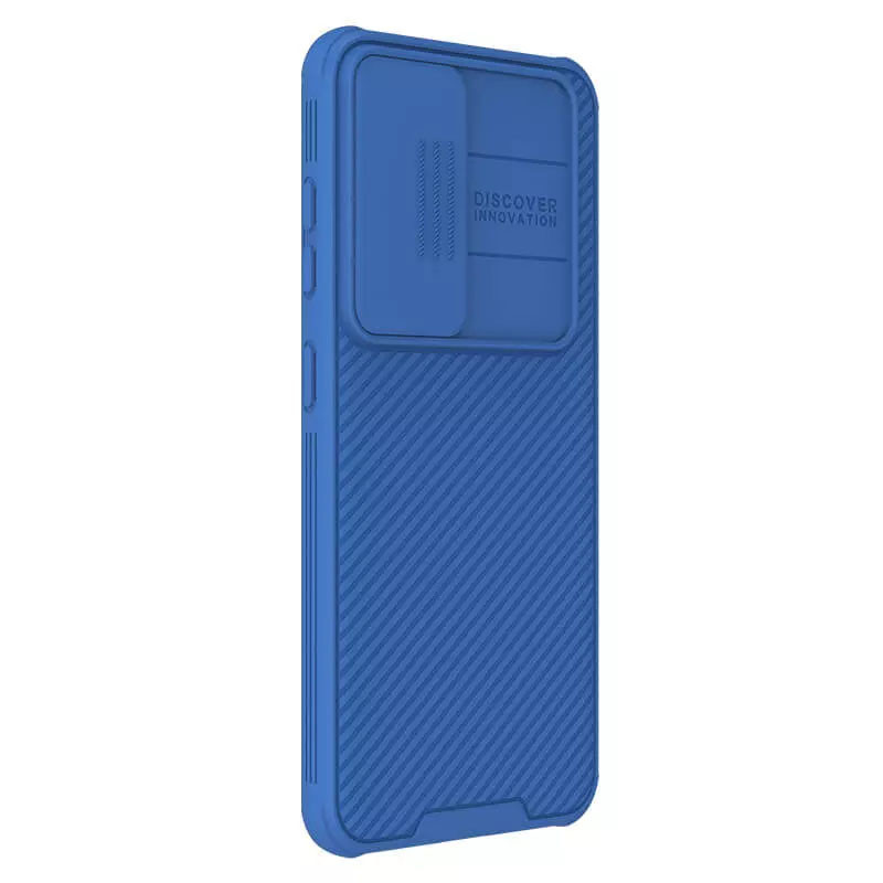 Фото Карбоновая накладка Nillkin CamShield Pro для Samsung Galaxy S24 FE (Blue) на vchehle.ua