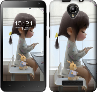 

Чехол Милая девочка с зайчиком для Fly IQ4514 636830