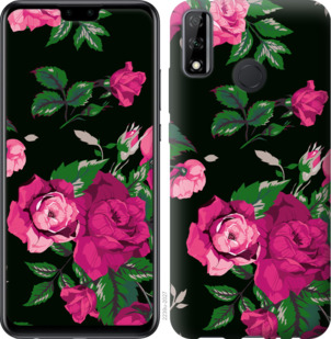 

Чохол Троянди на чорному тлі на Huawei Y8s 936474