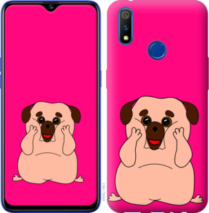 

Чехол Весёлый мопс для Realme 3 Pro 928662