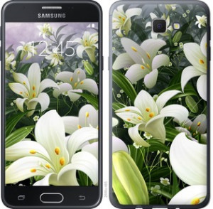 Чохол Білі лілії на Samsung Galaxy J7 Prime