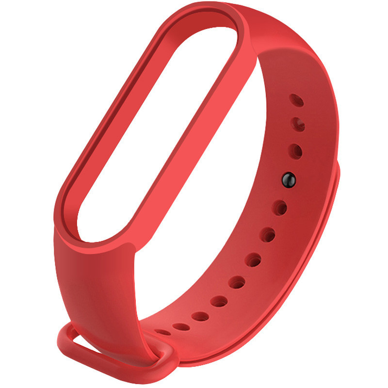 Силіконовий ремінець на Xiaomi Mi Band 3/4 (Червоний / Red)