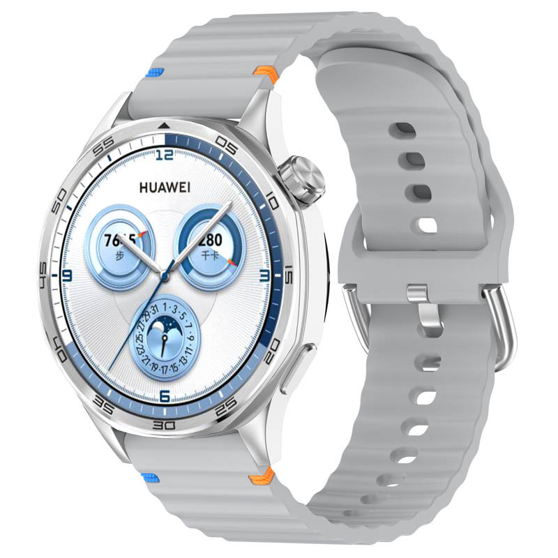 Силіконовий ремінець Wavy для Smart Watch 20mm (Light Gray)