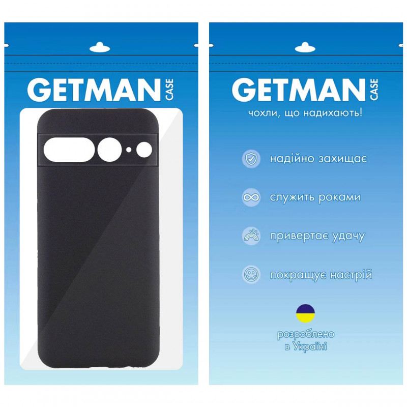 Фото Чохол TPU GETMAN Liquid Silk Full Camera на Google Pixel 7 Pro (Чорний / Black) в маназині vchehle.ua