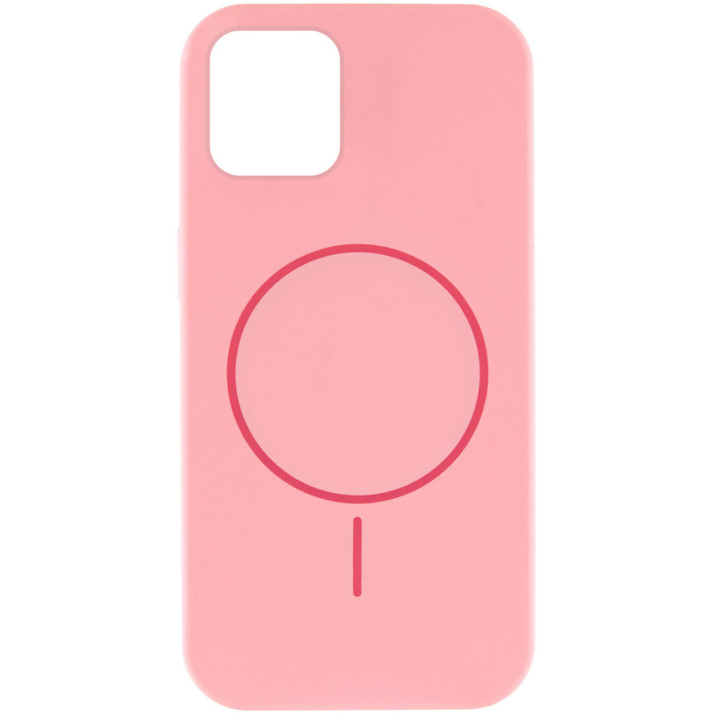 Фото Чехол Silicone Case Full Protective (AA) NO LOGO with Magnetic Safe для Apple iPhone 11 (6.1") (Розовый / Light pink) на vchehle.ua