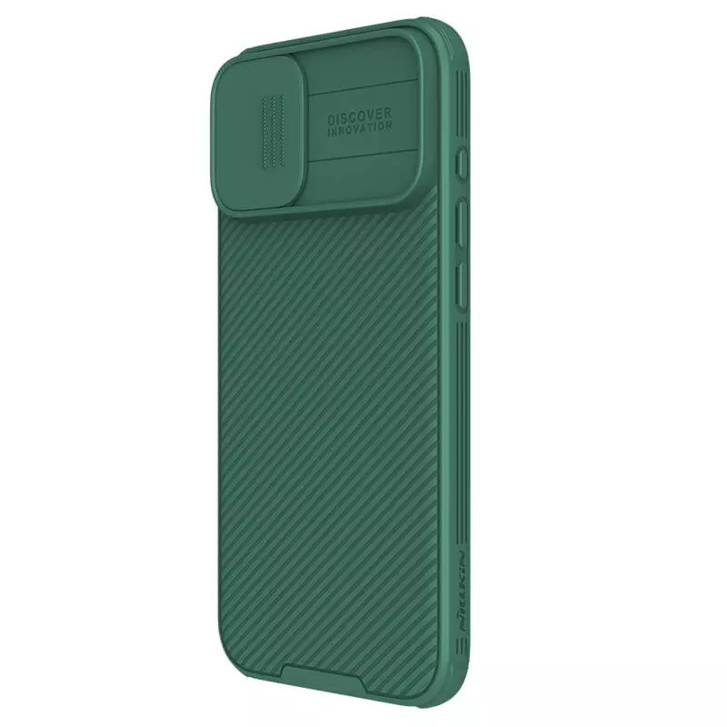 Фото Карбоновая накладка Nillkin CamShield Pro для Apple iPhone 16 (6.1") (Deep Green) на vchehle.ua